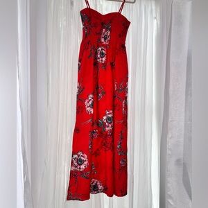 Band Of Gypsies Floral Maxi Dress with Pockets S
